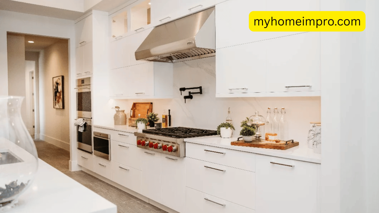 Modern luxury kitchen with premium built-in appliances and sleek design