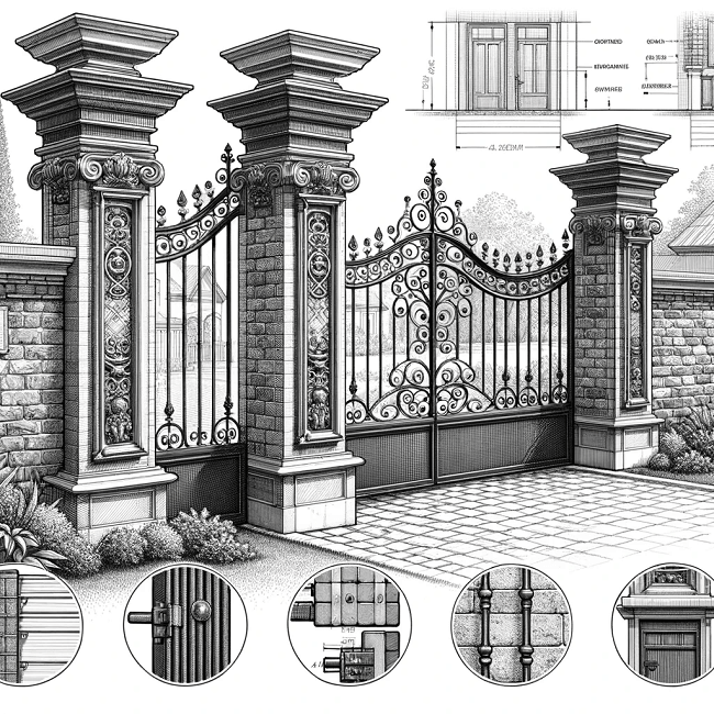 gate pillar design and construction