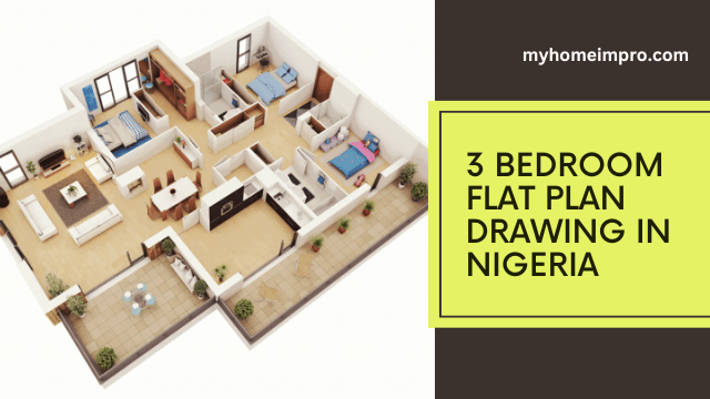 3 bedroom flat plan